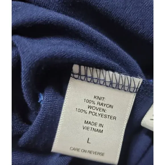 NY & Co. Blue Ruffled Tiered Spaghetti Strap Top Large Soft New Without Tags - Picture 5 of 5